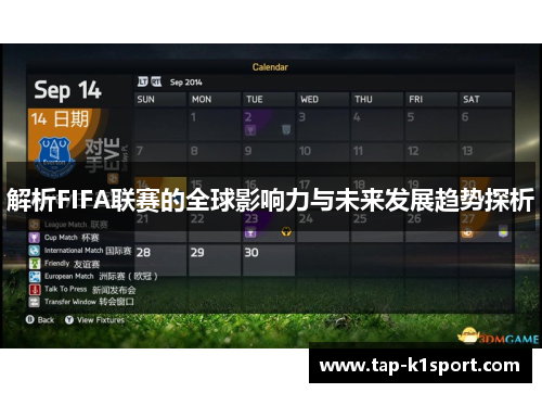 解析FIFA联赛的全球影响力与未来发展趋势探析